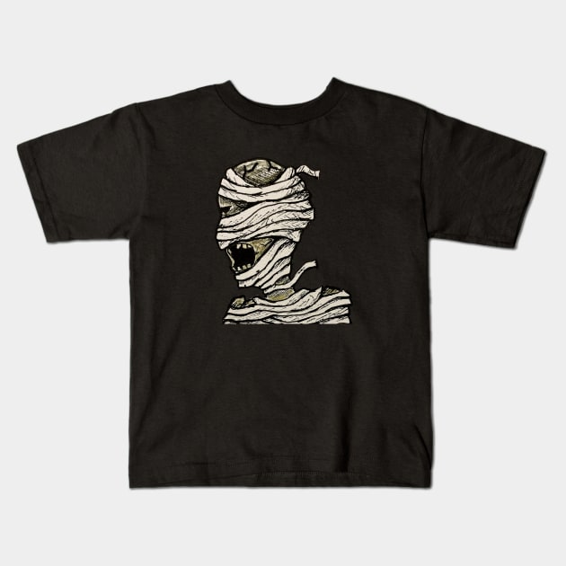 Ancient Mummy Kids T-Shirt by ElizabethB_Art